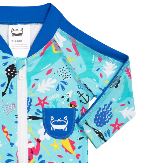 Combinaison de bain Anti UV Poseidon turquoise