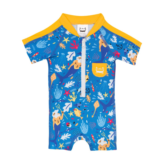 Combinaison de bain Anti UV imprimé Poseidon marine