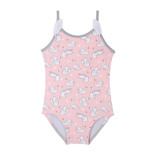 Maillot de bain 1 pièce Anti UV imprimé cygne Abby