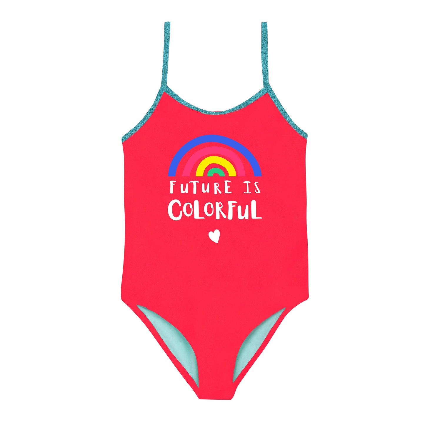 Maillot de bain une pièce anti-UV uni Psycho Red