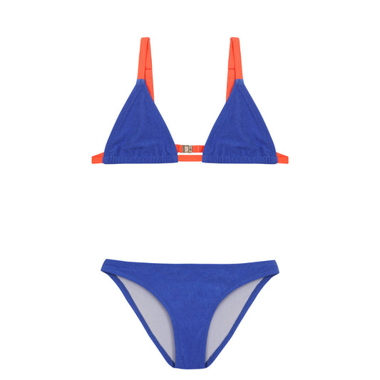 Maillot de bain deux pièces bleuene color junior