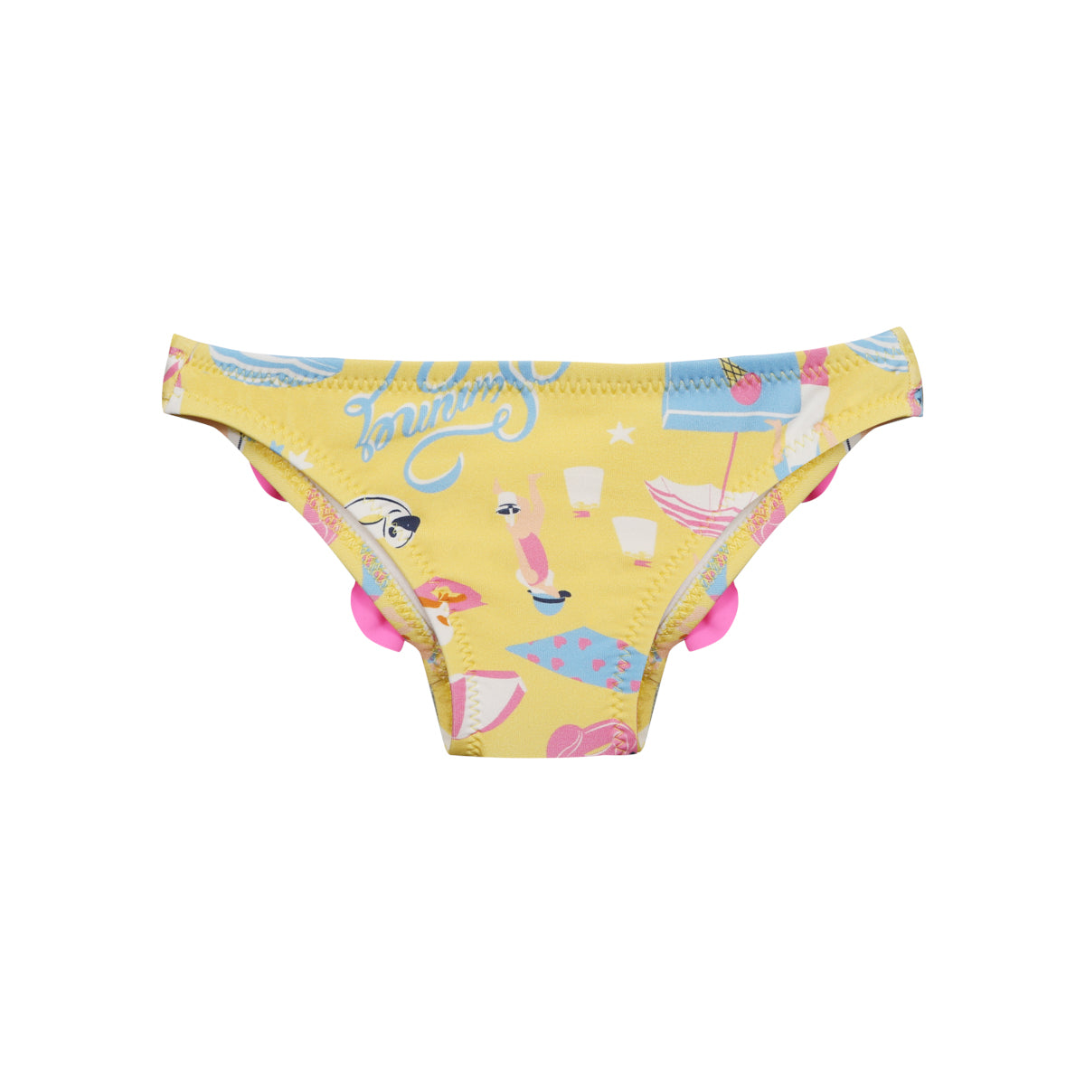 Slip de bain Anti UV volants imprimé Summer Cassandra