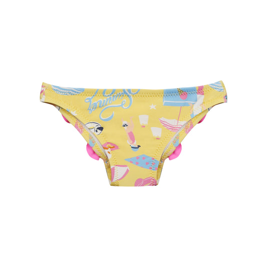 Slip de bain Anti UV volants imprimé Summer Cassandra