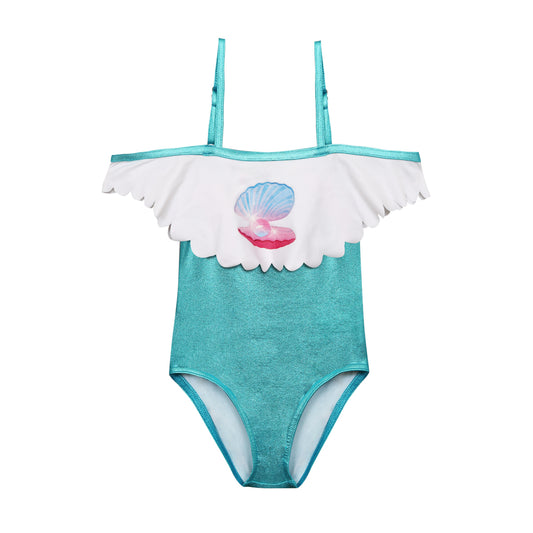 Maillot de bain une pièce enfant anti UV Coquillage Coralie color