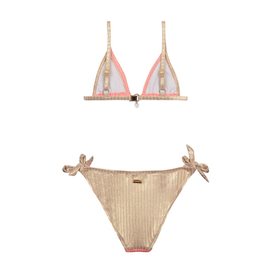 Maillot de bain deux pièces junior Corail noué côté