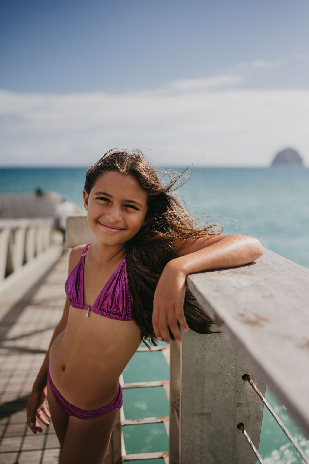 Maillot de bain Rosalie deux pièces Shiny Color Cassis