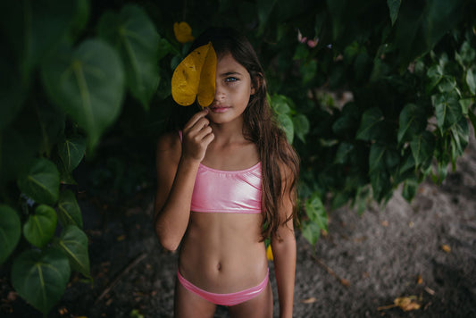 Maillot de bain deux pièces Ilona poudre junior