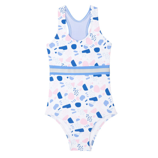Maillot de bain une pièce Anti-UV Memphis blanc Eponine