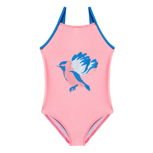 Maillot de bain 1 pièce Anti UV uni Oiseaux