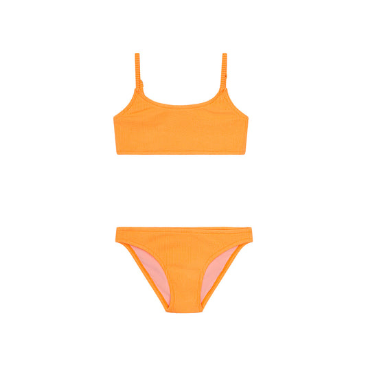 Maillot de bain deux pièces ILona Color Abricot Gaufré