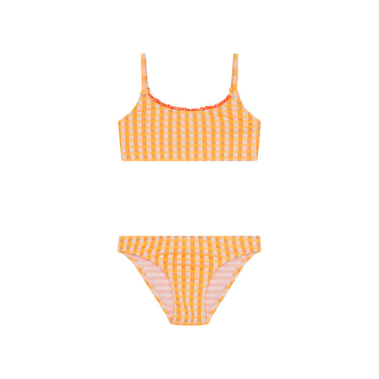 Maillot de bain deux pièces Ilona Vichy Abricot junior