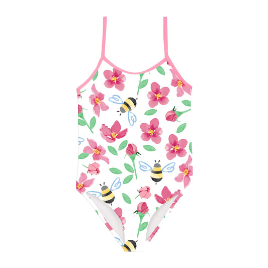 Maillot de bain enfant 1 pièce Anti UV imprimé Léa Bees