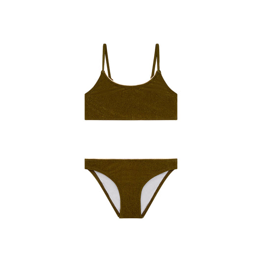 Maillot de bain deux pièces Ilona Kaki Terracotta junior