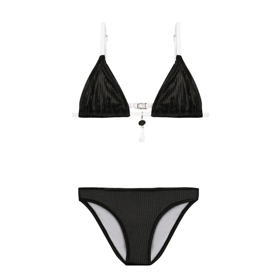 Maillot de bain deux pièces Rosalie Black & White junior