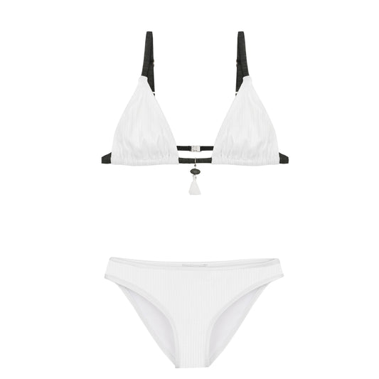 Maillot de bain deux pièces rosalie White & Black junior