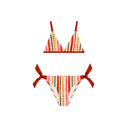 Maillot de bain deux pièces sabria Terracotta junior