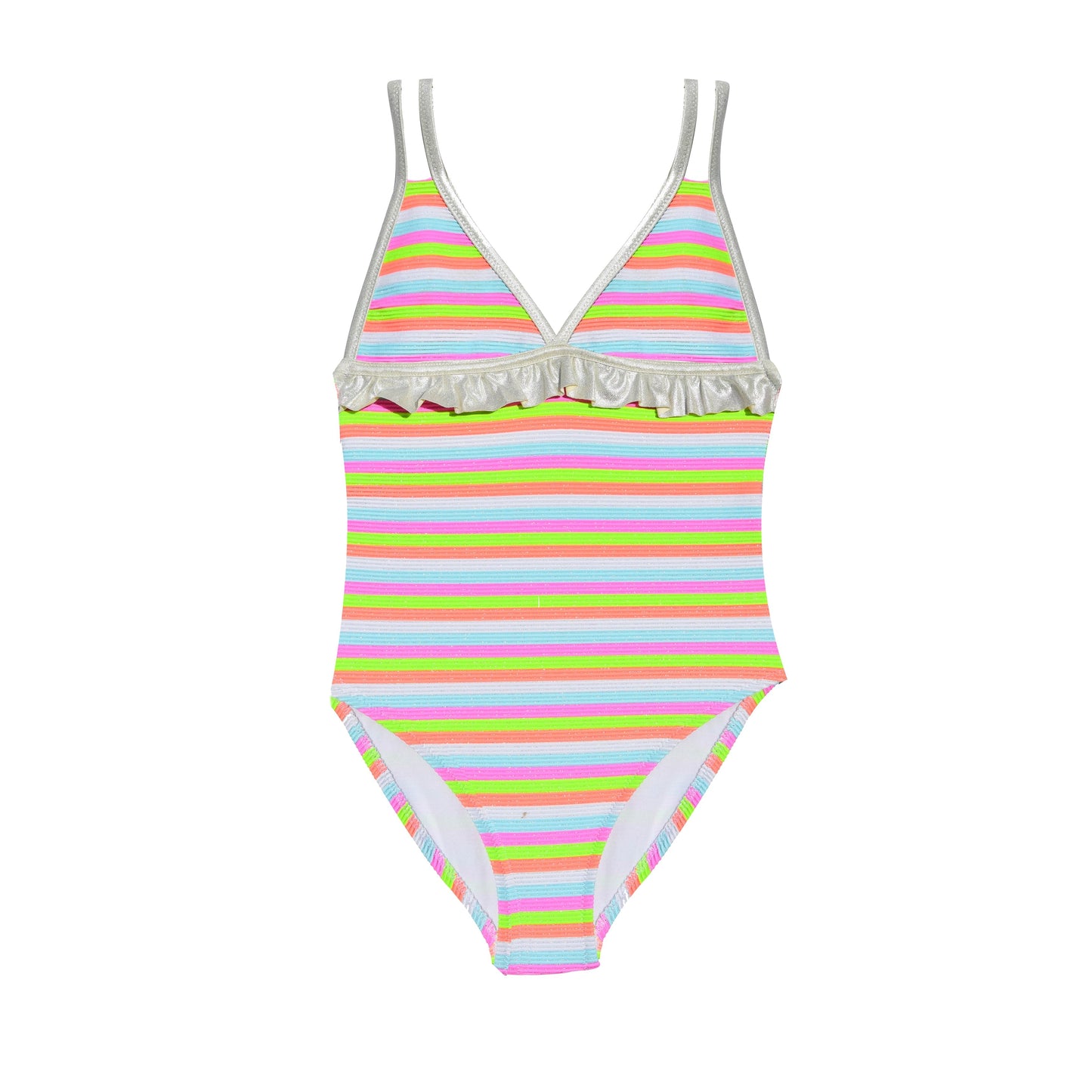 Maillot de bain une pièce Farandol junior fluo