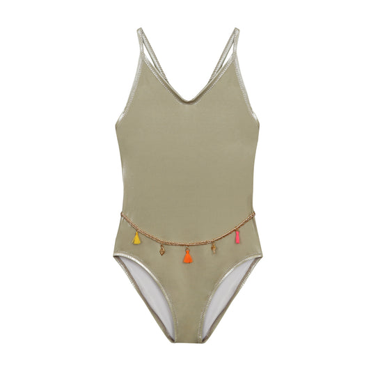 Maillot de bain une pièces Lily bronze chaine junior