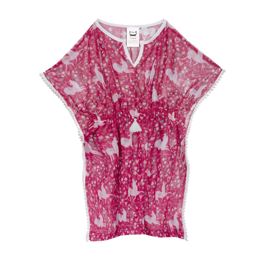 Tunique de bain lama framboise polly