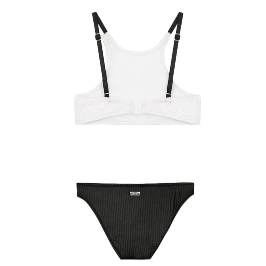 Maillot de bain deux pièces Angel Black & White junior