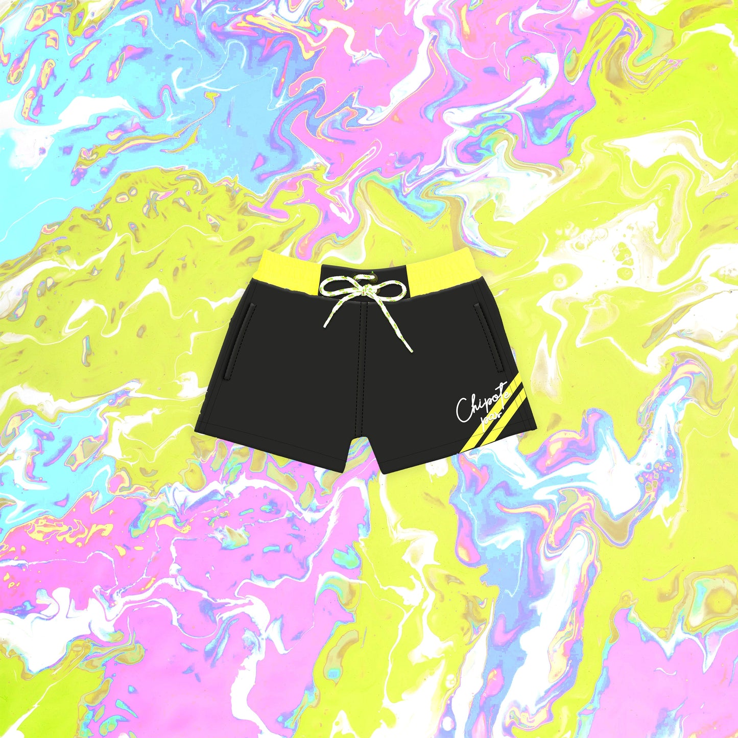 SHORT DE BAIN WARREN COLOR BLACK&FLUO