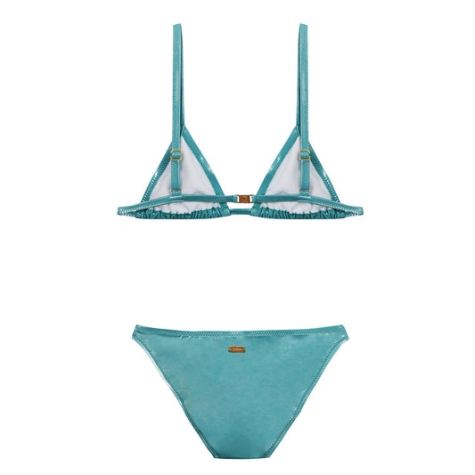 Maillot de bain deux pièces Shiny lagon junior