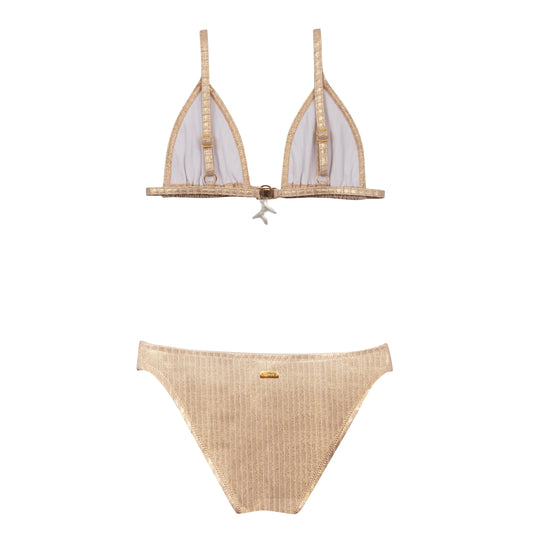 Maillot de bain deux pièces junior gold croisiere (bijoux corail)