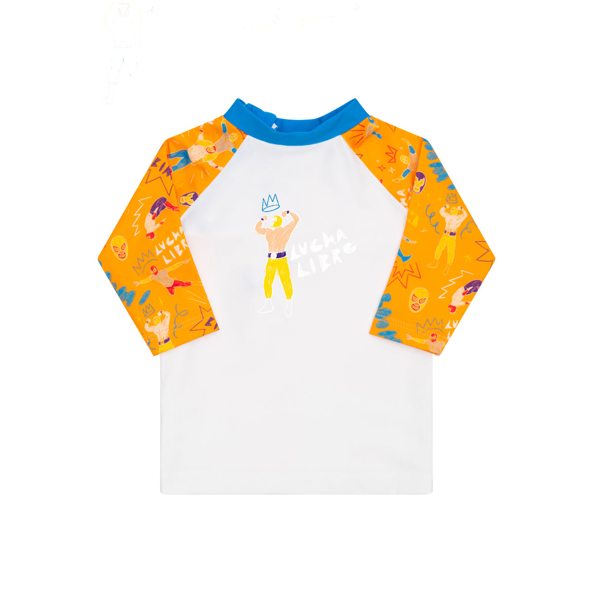 T-shirt de bain Anti UV imprimé Catcheur