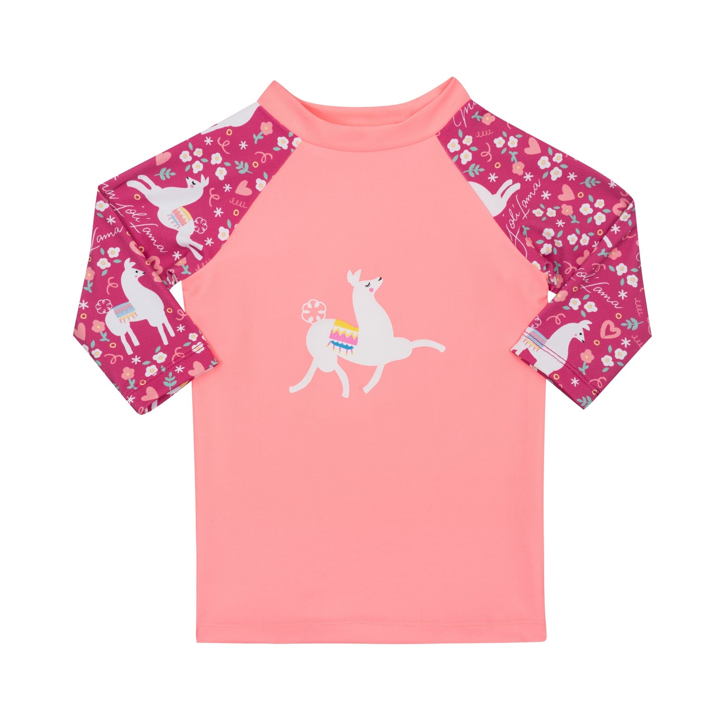 T-shirt de bain Anti UV lama framboise Tom