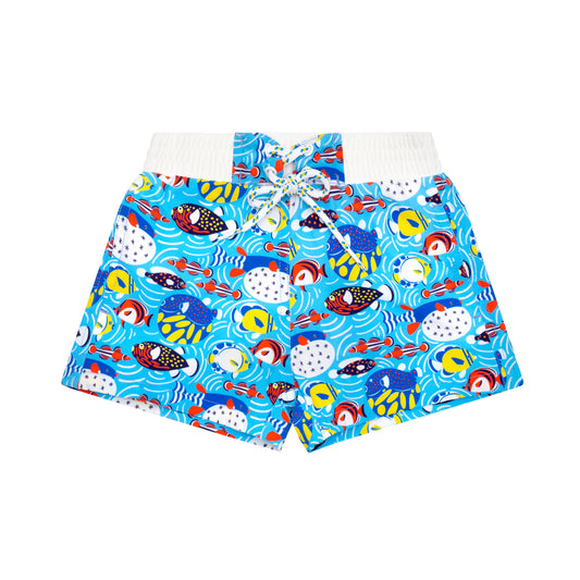 Short de bain Anti UV imprimé Poisson
