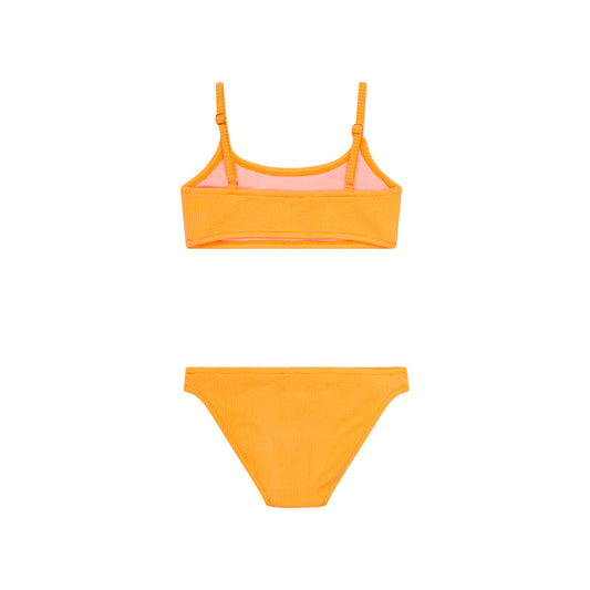 Maillot de bain deux pièces ILona Color Abricot Gaufré