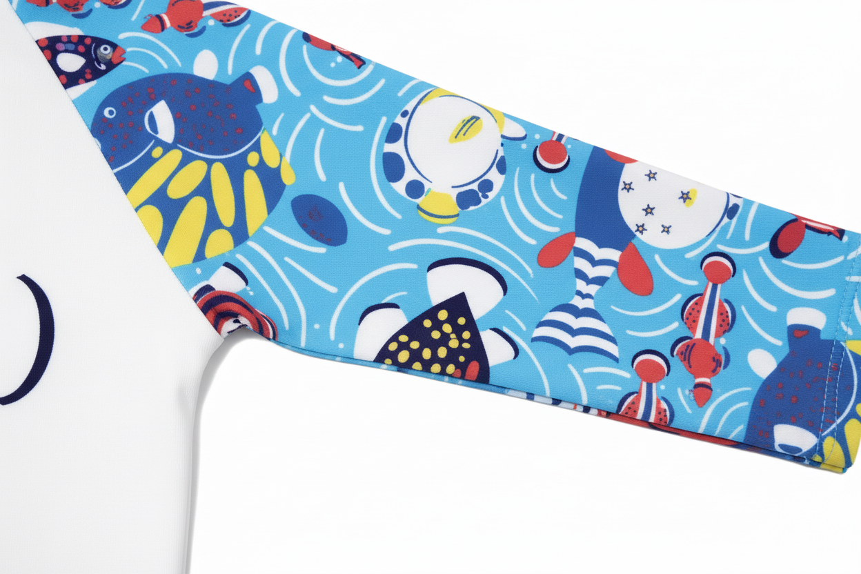 T-shirt de bain Anti UV imprimé Poisson
