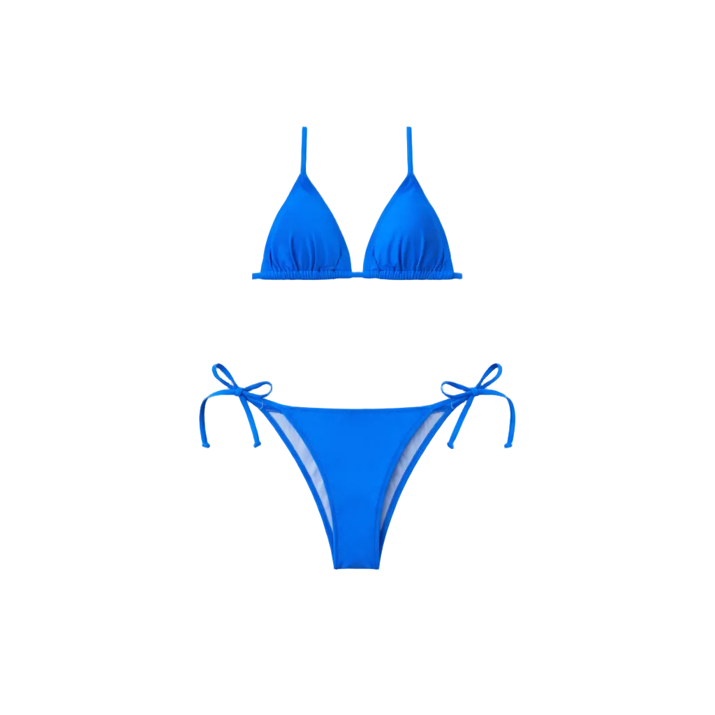 Maillot de bain triangle femme - Bikini Rina Paloma uni bleu