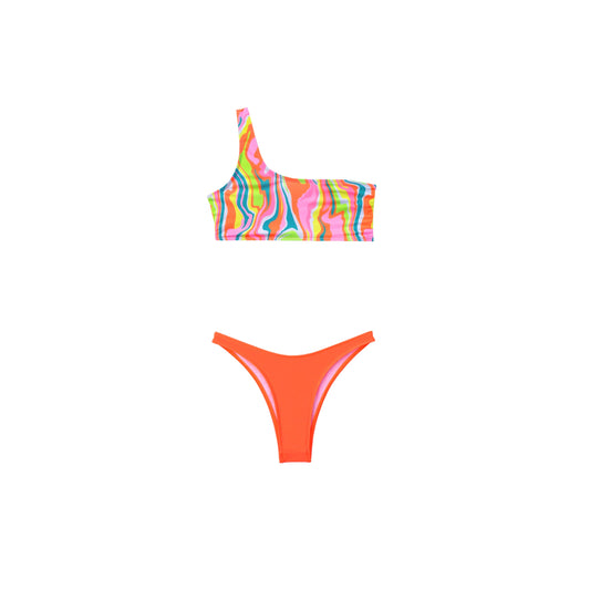 Maillot de bain triangle femme - Brassière Fidji Mandelo Orange