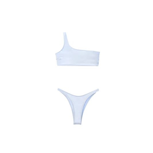 Maillot de bain triangle femme - Brassière Fidji Crystal argent