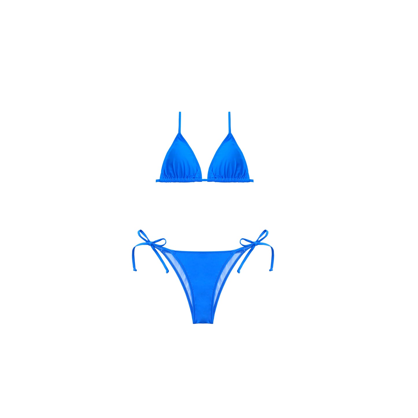 Maillot de bain triangle femme - Bikini Rina Paloma uni bleu