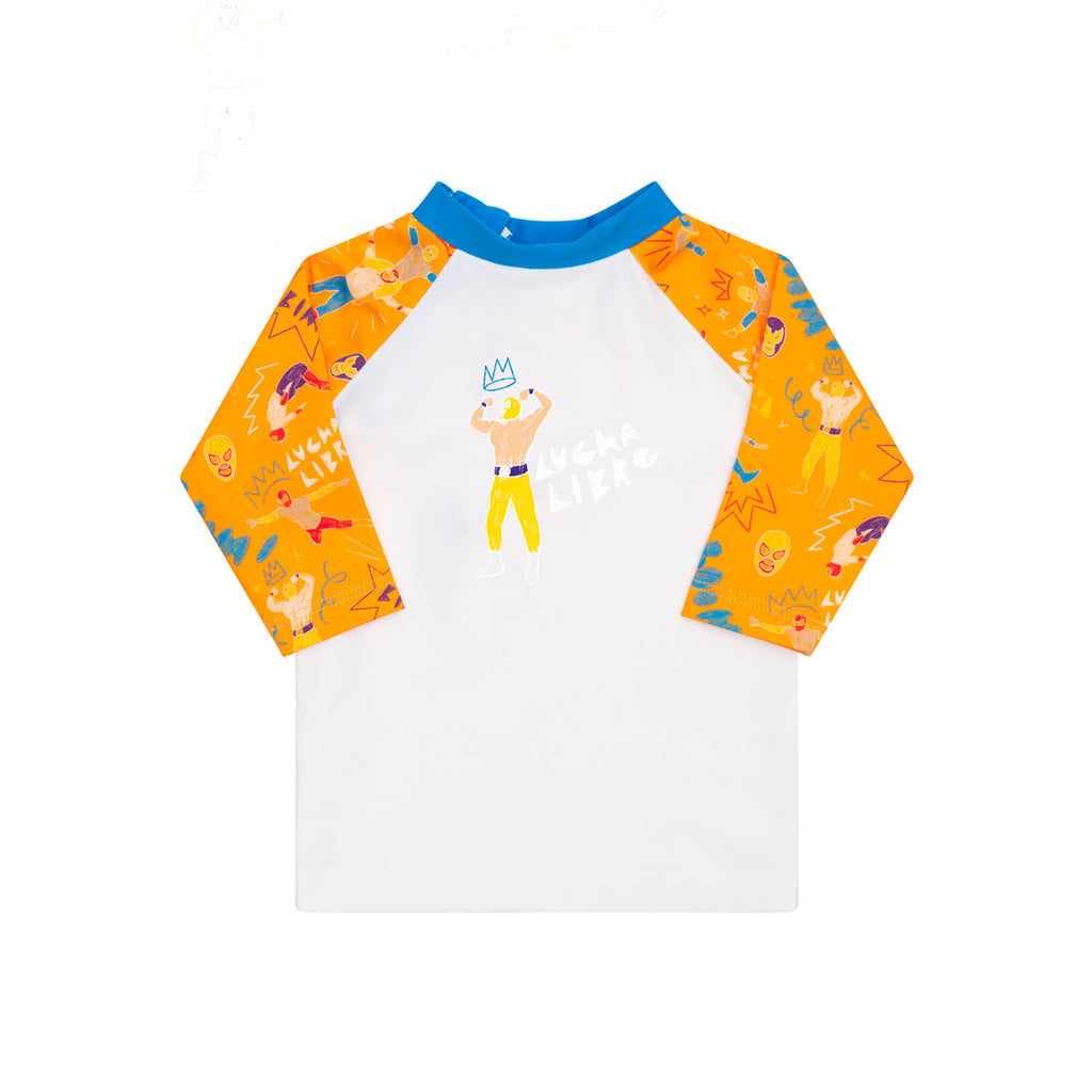 T-shirt de bain Anti UV imprimé Catcheur