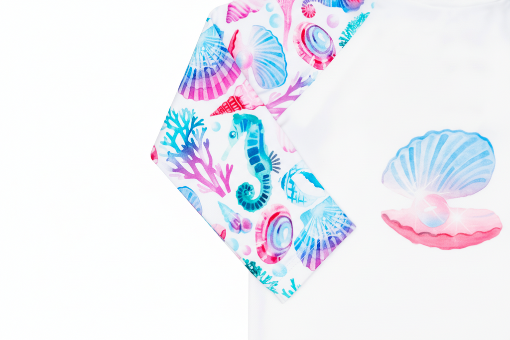 T-shirt de bain Anti UV imprimé coquillage Tom