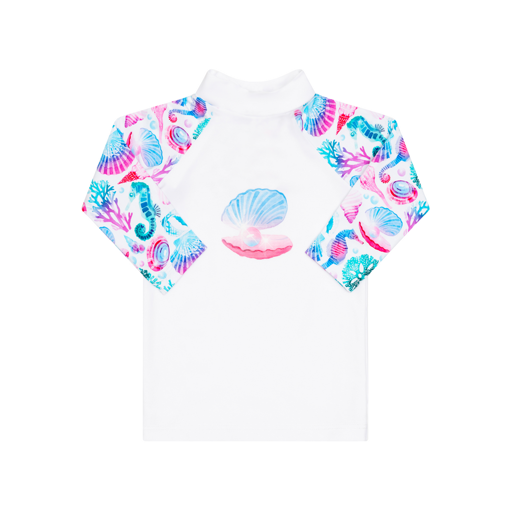 T-shirt de bain Anti UV imprimé coquillage Tom