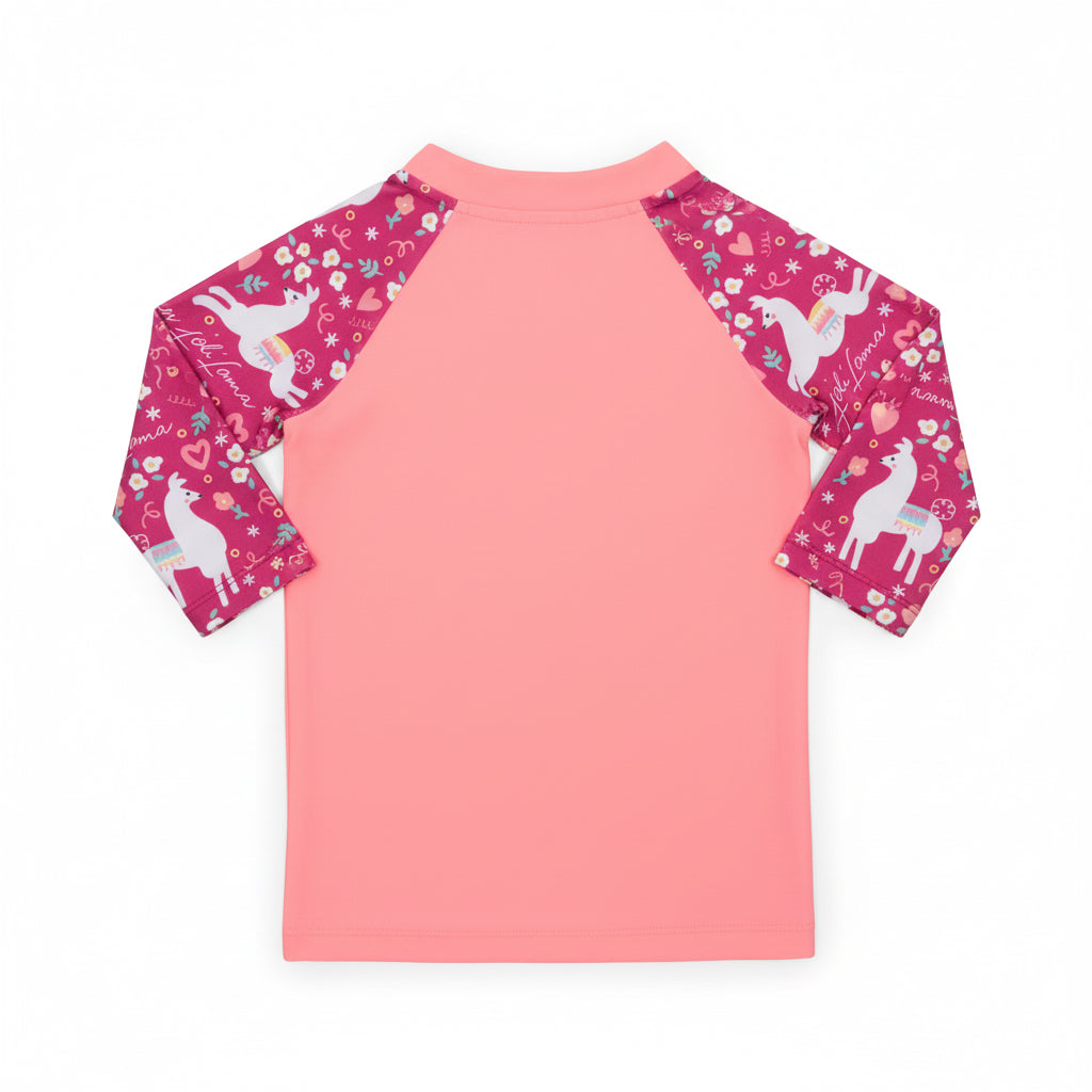 T-shirt de bain Anti UV lama framboise Tom