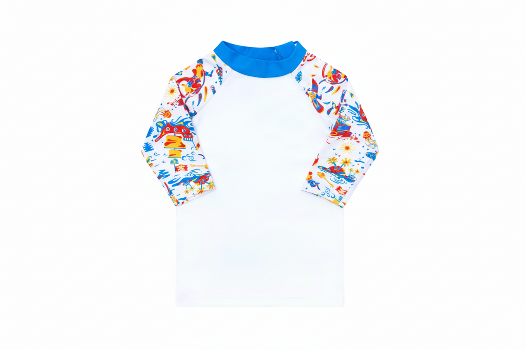 T-shirt de bain Anti UV imprimé Pirate