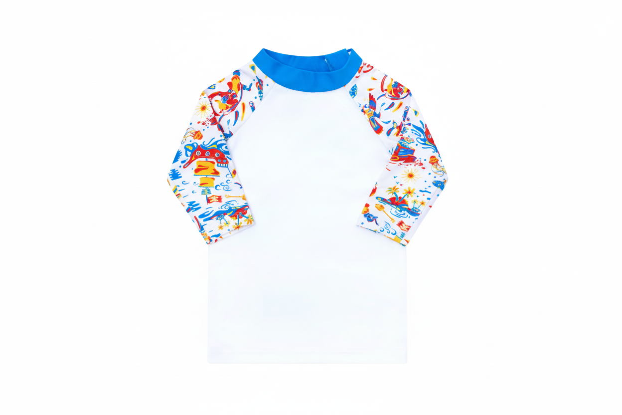 T-shirt de bain Anti UV imprimé Pirate