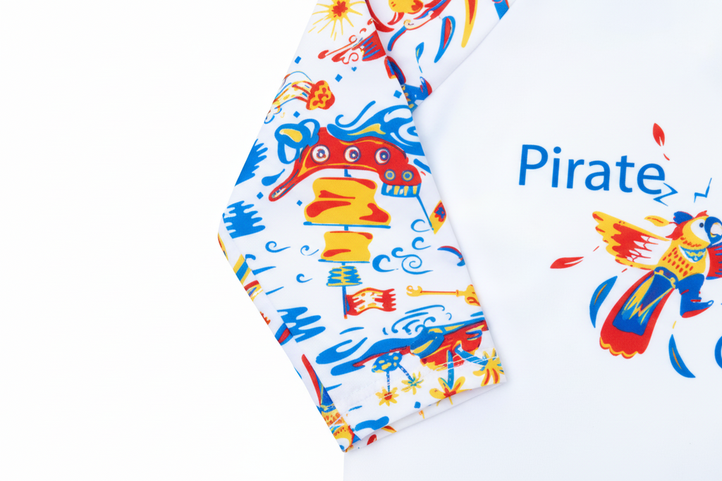T-shirt de bain Anti UV imprimé Pirate