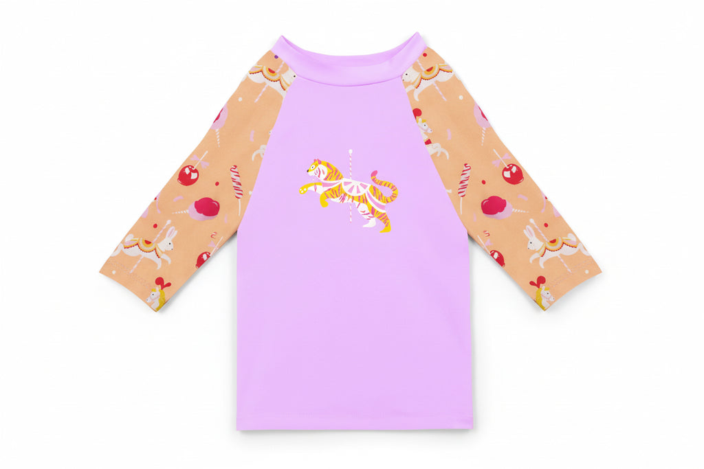 T-shirt de bain Anti UV imprimé carroussel Tom