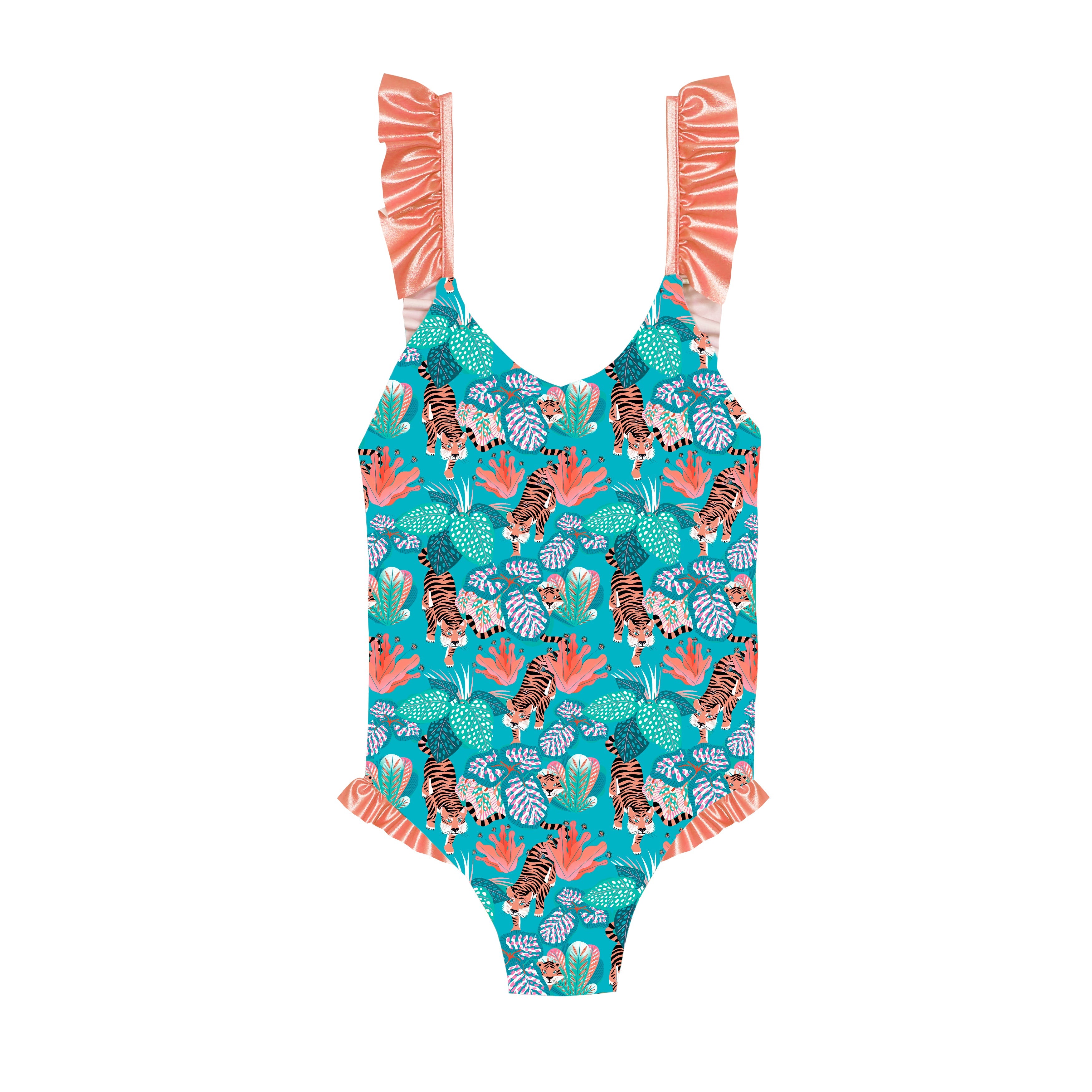 Maillot de bain une pièce enfant anti UV imprimé Bella tiger