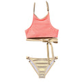 Maillot de bain deux pièces junior gold corail brassière