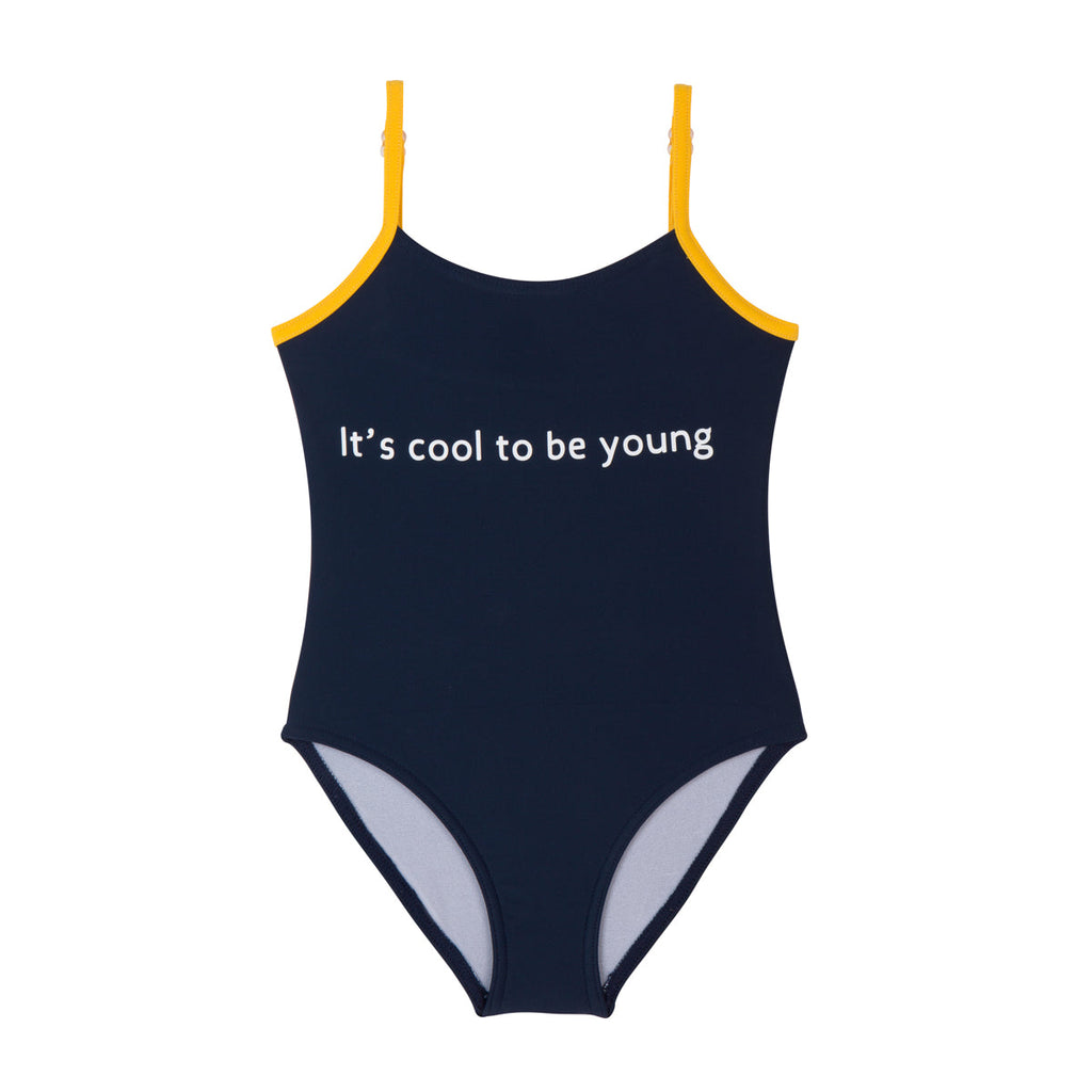 Maillot de bain une pièce enfant uni Marin Daphné