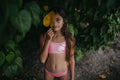 Maillot de bain deux pièces Ilona poudre junior