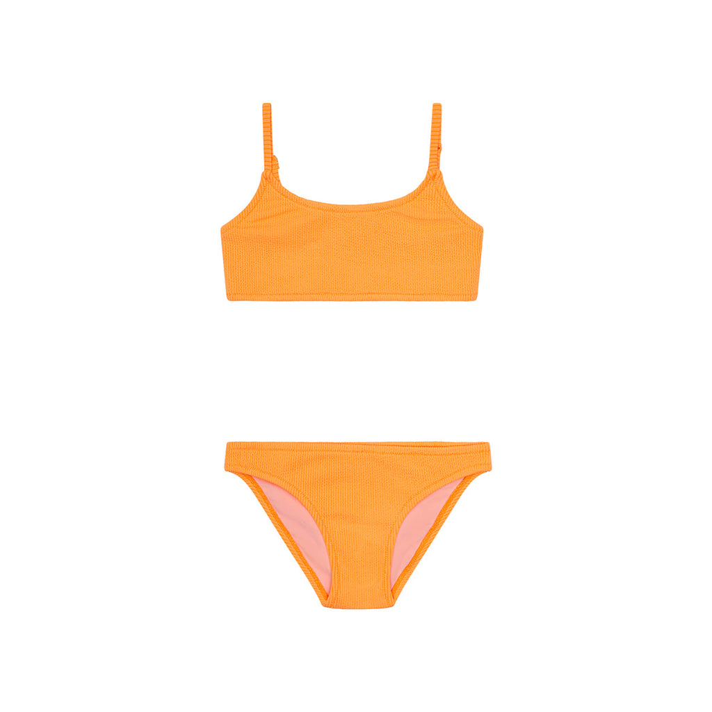 Maillot de bain deux pièces ILona Color Abricot Gaufré