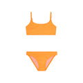 Maillot de bain deux pièces ILona Color Abricot Gaufré